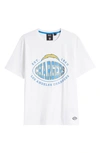 Hugo Boss Boss X Nfl Stretch Cotton Graphic T-shirt In Los Angeles Chargers White