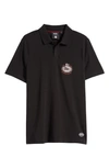 Hugo Boss X Nfl Falcons Cotton Polo In Charcoal