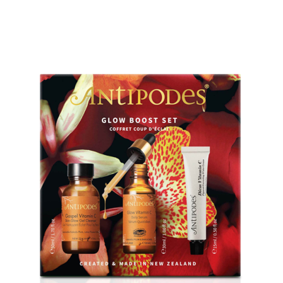 Antipodes Glow Boost Set In White