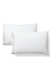 RALPH LAUREN ELOISE SET OF 2 EMBROIDERED 624 THREAD COUNT ORGANIC COTTON PILLOWCASES