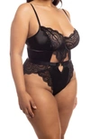 Oh La La Cheri Minna Underwire Teddy In Black