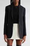 COURRÈGES STRAP STRETCH WOOL BLAZER