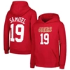 Outerstuff Big Boys Deebo Samuel Scarlet San Francisco 49ers Mainliner Player Name And Number Pullover Hoodie In Scarlet