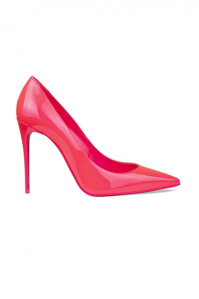 Christian Louboutin Kate 100 Patent Leather Courts In Pink