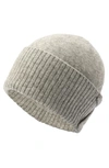 Kate Spade Women's Bow Ribbed-cuff Knit Beanie In Heather Gray