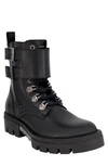 KARL LAGERFELD LEATHER COMBAT BOOT