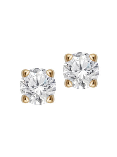 Oradina Women's 14k Yellow Gold Shine Bright Diamond Mini Studs