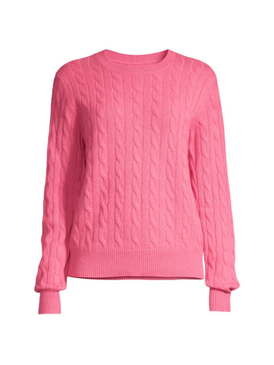 Vineyard Vines Women's Cashmere Cable-knit Sweater In Rhododendron