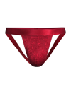 Cosabella Men's Never Satin Trim Jock Strap In Sindoor Red