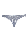 Fleur Du Mal Women's Lily Lace Thong In Mister Grey