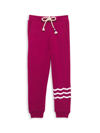 Sol Angeles Little Kid's & Kid's Waves Jogger Pants In Cranberry