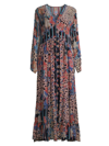JOHNNY WAS WOMEN'S ONTAR PRINTED MAXI DRESS