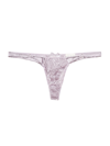 FLEUR DU MAL WOMEN'S WHITNEY FLORAL EMBROIDERED SATIN THONG