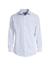 Mizzen + Main Men's Leeward Checked Button-front Shirt In White Navy