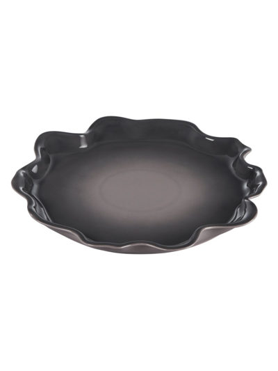 Le Creuset Iris Stoneware Serving Platter In Oyster
