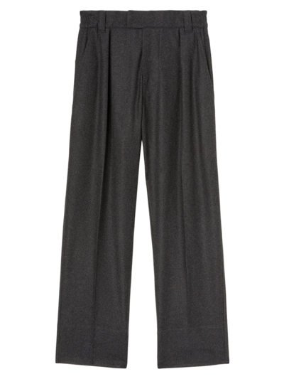 Loro Piana Reinga Straight-leg Wish® Wool And Cashmere-blend Trousers In Charcoal