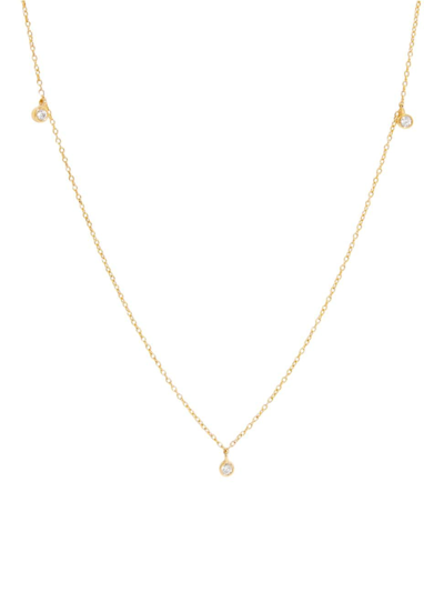 Brook & York Women's Juliet 14k Yellow Gold & 0.02 Tcw Lab-grown Diamond Floating Necklace