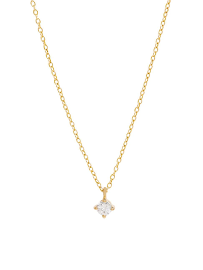 Brook & York Women's Audrey 14k Yellow Gold & 0.08 Tcw Lab-grown Diamond Pendant Necklace