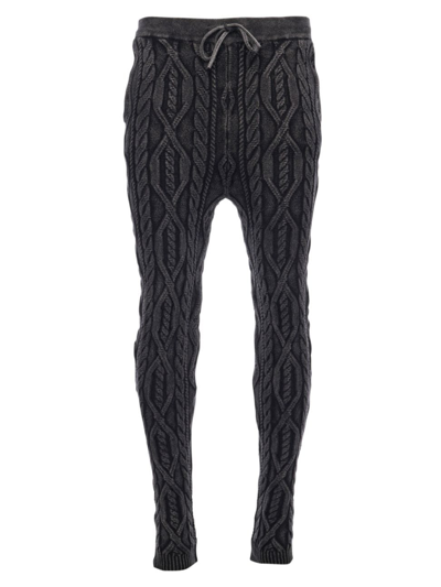 Ser.o.ya Men's Elijah Cable-knit Joggers In Washed Black