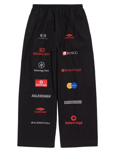 Balenciaga Top League Cotton Track Pants In Black