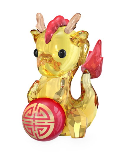 Swarovski Asian Symbols Dragon Crystal Figurine In Multicolored