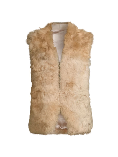 Surell Women's Toscana Shearling Waistcoat In Beige