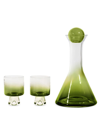 Tom Dixon Tank 3-piece Wine Gift Set In Green