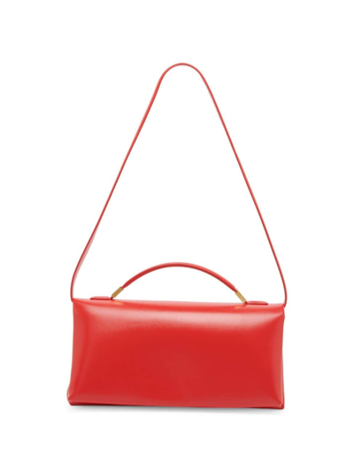 Marni Prisma Logo-print Leather Tote Bag In Arbutus