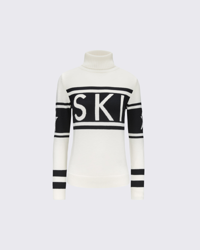 Perfect Moment Schild Ski-intarsia Roll-neck Merino Sweater In White