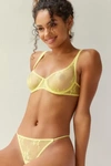 Out From Under Amber Firecracker Lace Underwire Bra In Yellow