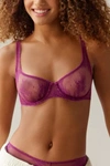 Out From Under Amber Firecracker Lace Underwire Bra In Plum