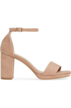 CHINESE LAUNDRY TERI MICRO SUEDE HEELS IN DARK NUDE