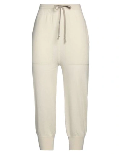 Rick Owens Woman Cropped Pants Ivory Size S Cashmere In White