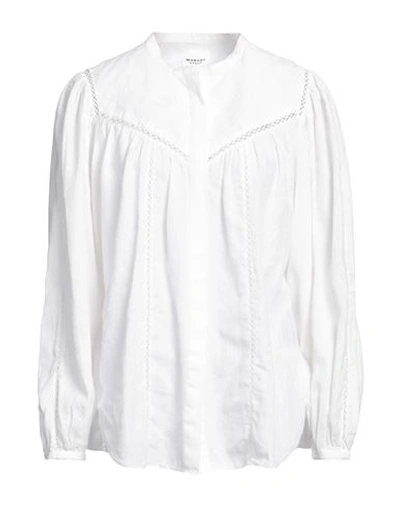 Isabel Marant Étoile Marant Étoile Woman Shirt White Size 2 Cotton, Linen, Viscose In White