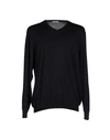 Ones Man Sweater Black Size 46 Super 160s Wool In Blue