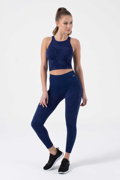 Nux Active Thrive Texture Legging In Blue