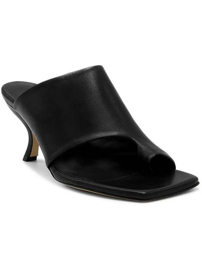 Ilio Smeraldo Kim Womens Leather Slip On Slide In Black