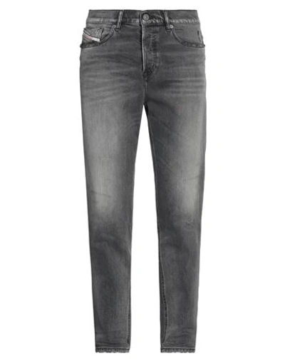 Diesel Man Jeans Black Size 34w-32l Cotton, Lyocell, Elastane In Grey