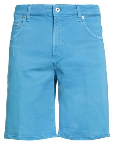 Dondup Man Shorts & Bermuda Shorts Light Blue Size 30 Cotton, Elastomultiester, Elastane In Blue