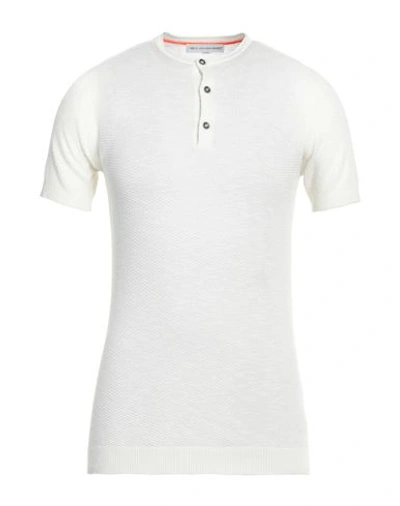 En Avance Man Sweater White Size Xxl Polyester, Viscose