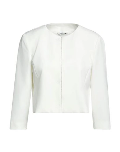 Liu •jo Woman Blazer Cream Size 8 Polyester, Elastane In White