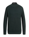 H953 Man Turtleneck Dark Green Size 42 Merino Wool