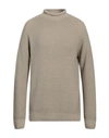 H953 Man Turtleneck Beige Size 44 Merino Wool