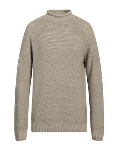 H953 Man Turtleneck Beige Size 44 Merino Wool