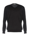 Ones Man Sweater Black Size 46 Super 160s Wool In Grey
