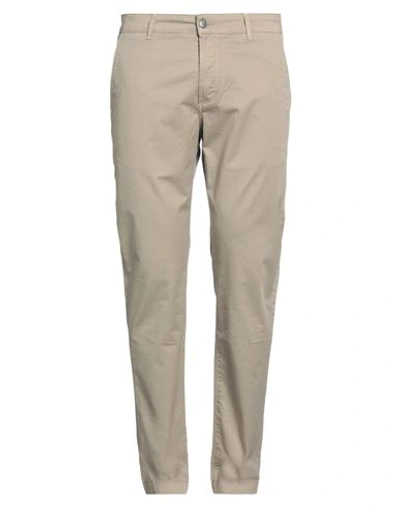 Camouflage Ar And J. Man Pants Beige Size 34 Cotton, Elastane In Beige