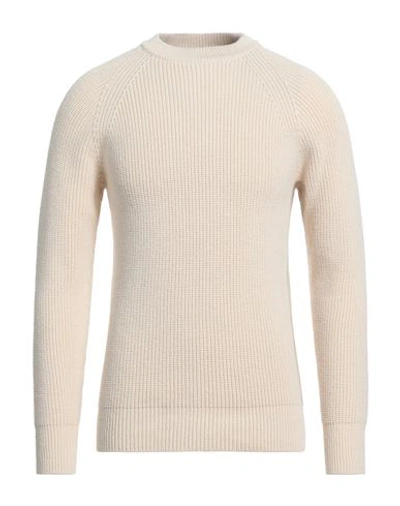 Alpha Studio Man Sweater Cream Size 38 Merino Wool, Polypropylene In White