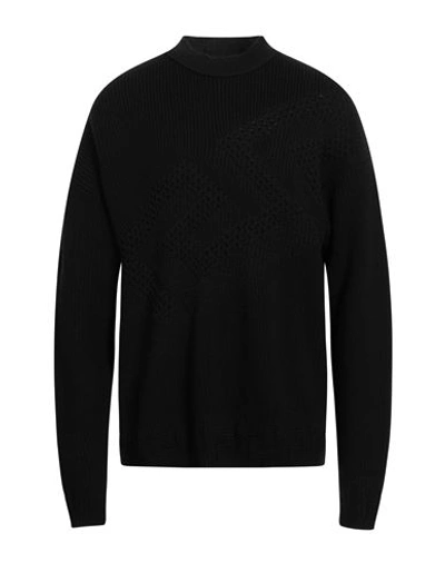 Versace Man Sweater Black Size 40 Virgin Wool