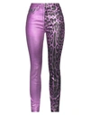Dolce & Gabbana Woman Pants Purple Size 8 Cotton, Elastane In Purple