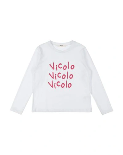 Vicolo Babies'  Toddler Girl T-shirt White Size 6 Cotton, Elastane